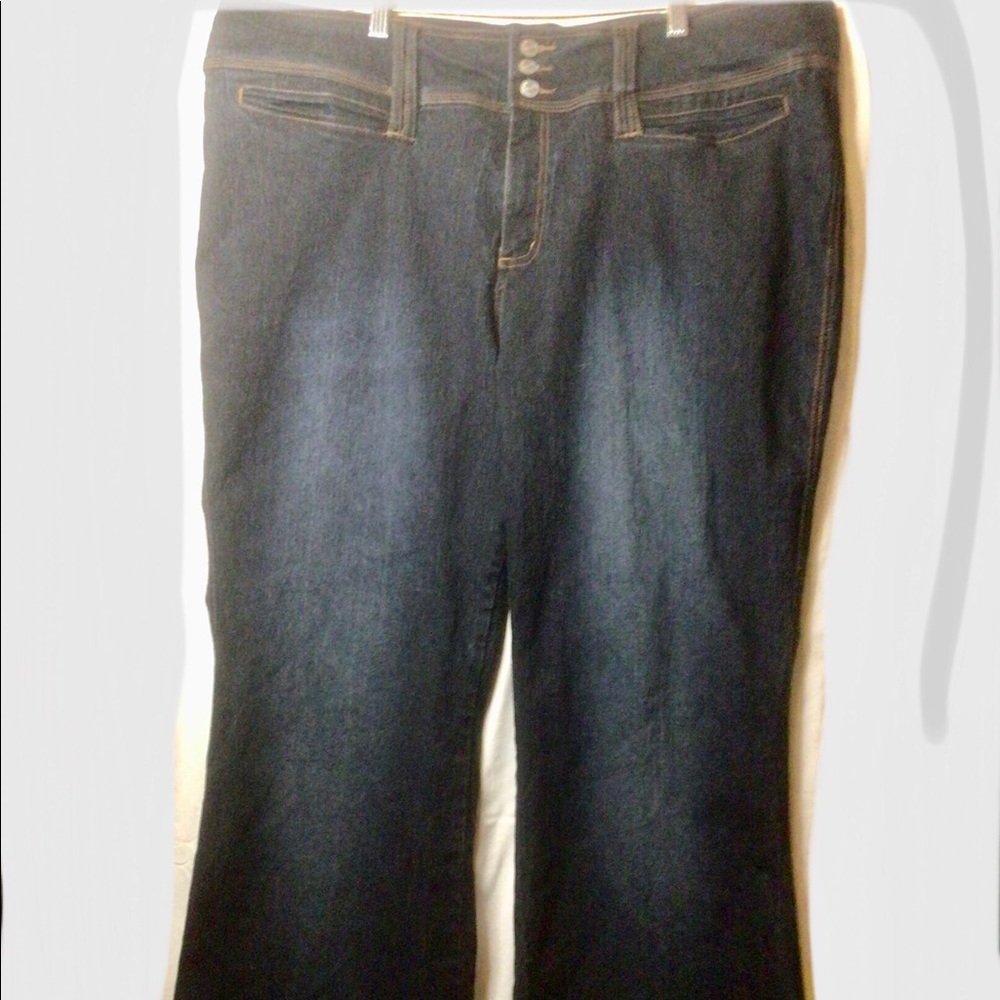 Goddess Trend Women's Straight leg Dark Denim Jeans Plus Size 24